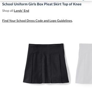 (2) Lands’ End uniform black skirts girls size 14
